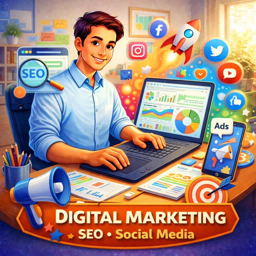 Digital Marketing (SEO, Social Media)